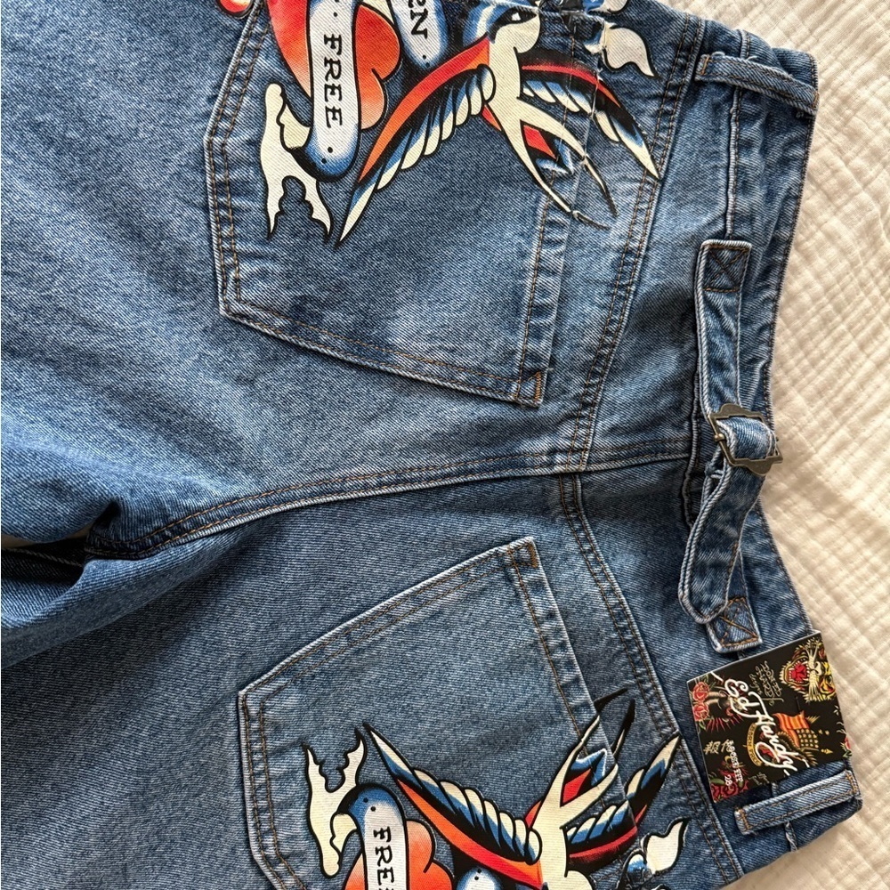 Ed Hardy Dark Blue Relaxed women’s Jeans - Picture 5 of 15